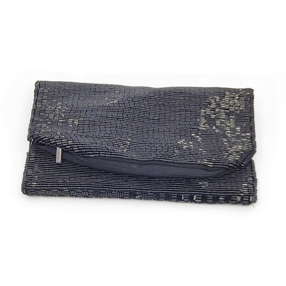 INC Handbags - Grab the Stunning INC Black Lindsayy XX Lurex Clutch at a Reduced Price!